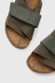 Замшеві шльопанці Birkenstock BIRKENSTOCK X PAPILLIO Arizona колір зелений 1023831