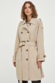 Тренч Bruuns Bazaar Bells жіночий колір бежевий перехідний oversize