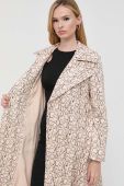 Пальто Guess жіночий колір бежевий перехідний двобортний (3496719)