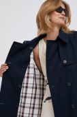 Бавовняний тренч Tommy Hilfiger колір синій перехідний oversize