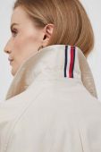 Бавовняний тренч Tommy Hilfiger колір бежевий перехідний oversize