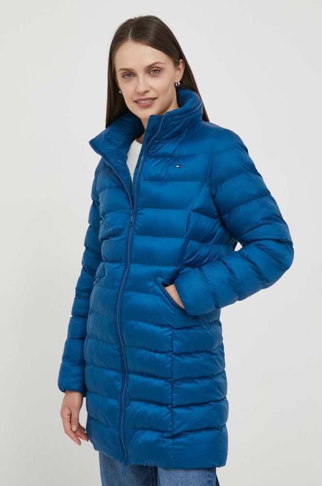 Куртка Tommy Hilfiger жіноча перехідна колір блакитний (3348562)