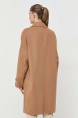 Вовняне пальто BOSS колір бежевий перехідний oversize