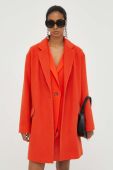Пальто з домішкою вовни BOSS колір помаранчевий перехідний oversize
