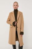 Вовняне пальто BOSS колір бежевий перехідний (3372832)