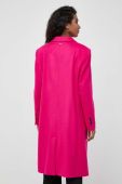 Вовняне пальто BOSS колір рожевий перехідний