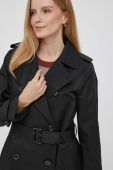 Тренч Lauren Ralph Lauren жіночий колір чорний перехідний двобортний