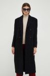 Вовняне пальто Pinko колір чорний перехідний двобортний (3441927)