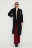Вовняне пальто Pinko колір чорний перехідний двобортний (3441927)