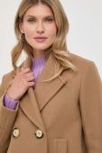 Вовняне пальто Pinko колір коричневий перехідний (3571221)
