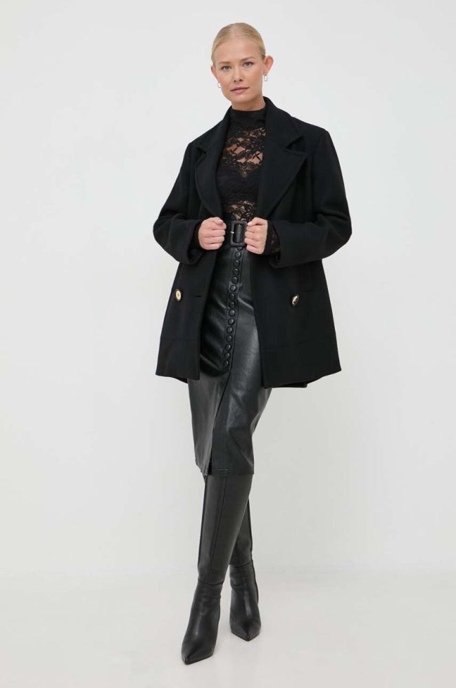 Вовняне пальто Pinko колір чорний перехідний (3571230)