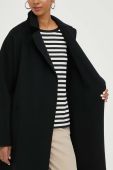Вовняне пальто Weekend Max Mara колір чорний перехідний oversize (3397777)