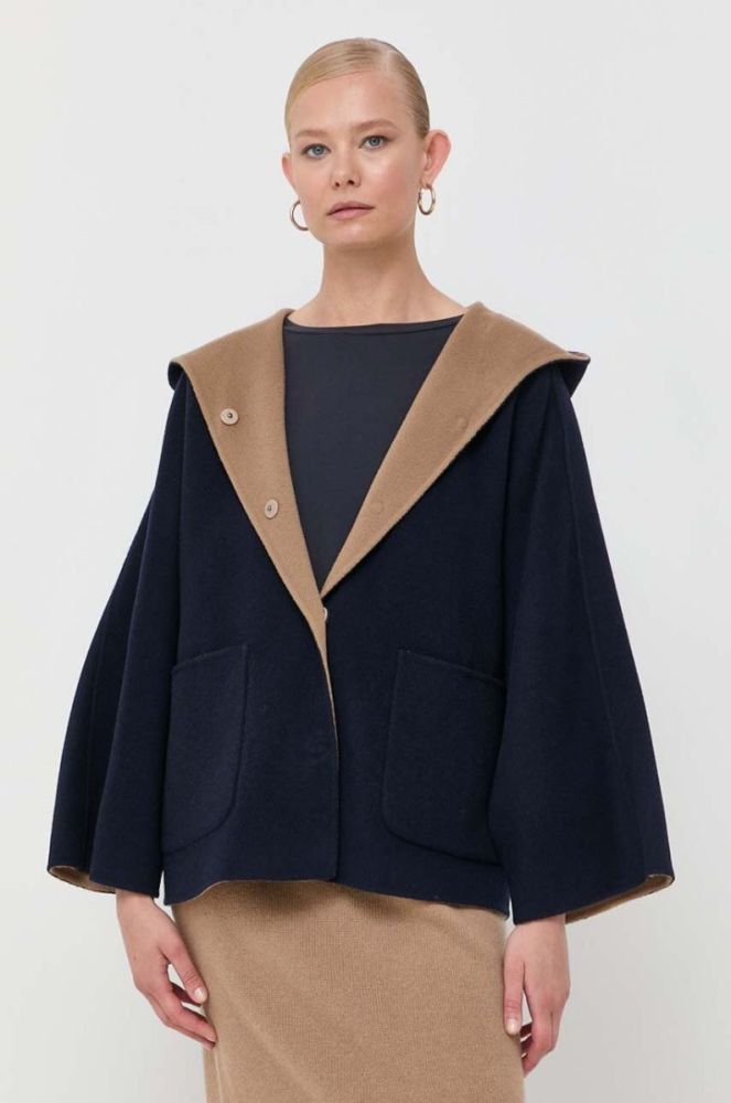 Weekend Max Mara колір синій перехідна oversize фото 2