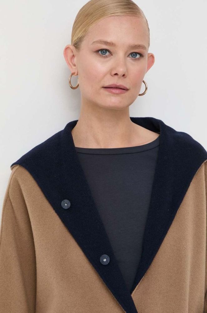 Weekend Max Mara колір синій перехідна oversize фото 5