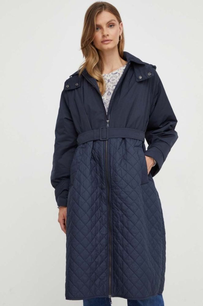 Куртка Weekend Max Mara жіноча колір синій перехідна oversize фото 2
