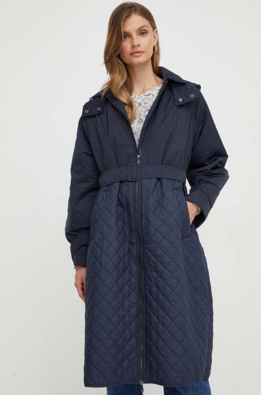 Куртка Weekend Max Mara жіноча колір синій перехідна oversize фото 2