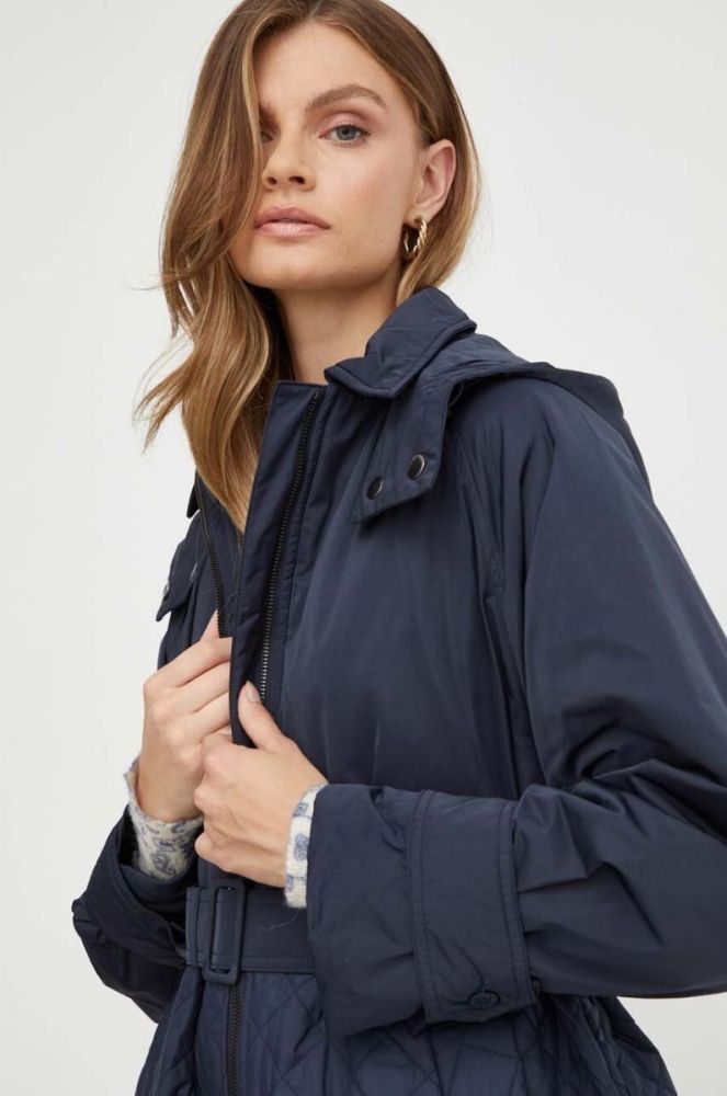 Куртка Weekend Max Mara жіноча колір синій перехідна oversize фото 4