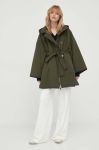 Двостороння куртка Weekend Max Mara жіноча колір зелений перехідна oversize Двостороння куртка Weekend Max Mara жіноча колір зелений перехідна oversize
