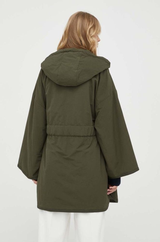 Двостороння куртка Weekend Max Mara жіноча колір зелений перехідна oversize фото 4