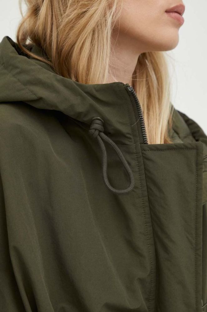 Двостороння куртка Weekend Max Mara жіноча колір зелений перехідна oversize фото 6