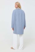 Вовняне двостороннє пальто MAX&Co. перехідний oversize колір блакитний (3429321)