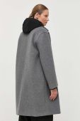 Вовняне пальто Karl Lagerfeld колір сірий перехідний