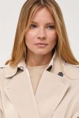 Пальто Karl Lagerfeld жіночий колір бежевий перехідний oversize
