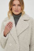 Пальто Bomboogie жіночий колір бежевий перехідний двобортний Пальто Bomboogie жіночий колір бежевий перехідний двобортний