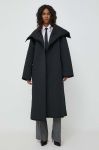 Пальто Elisabetta Franchi жіночий колір чорний перехідний (3574586) Пальто Elisabetta Franchi жіночий колір чорний перехідний (3574586)