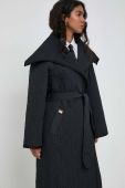 Пальто Elisabetta Franchi жіночий колір чорний перехідний (3574586)
