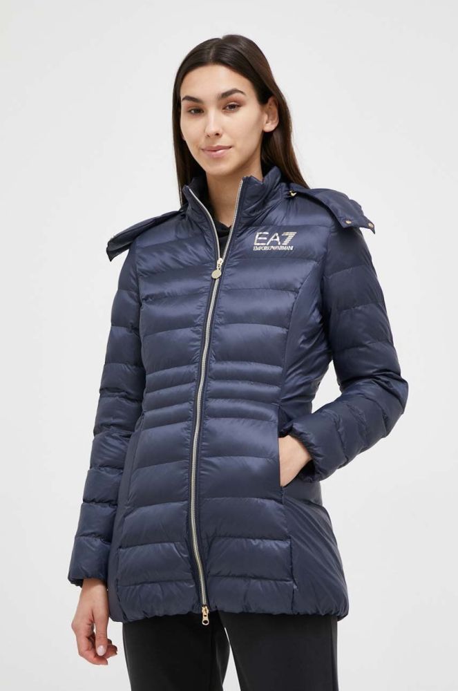 Куртка EA7 Emporio Armani жіноча колір синій зимова (3409025)