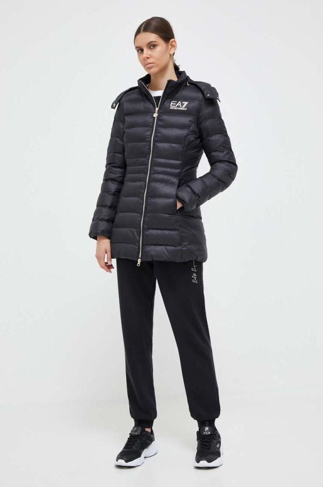 Куртка EA7 Emporio Armani жіноча колір чорний зимова (3409019)
