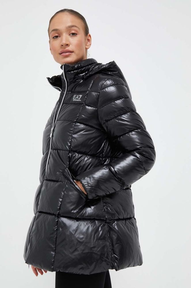 Куртка EA7 Emporio Armani жіноча колір чорний зимова (3496724)