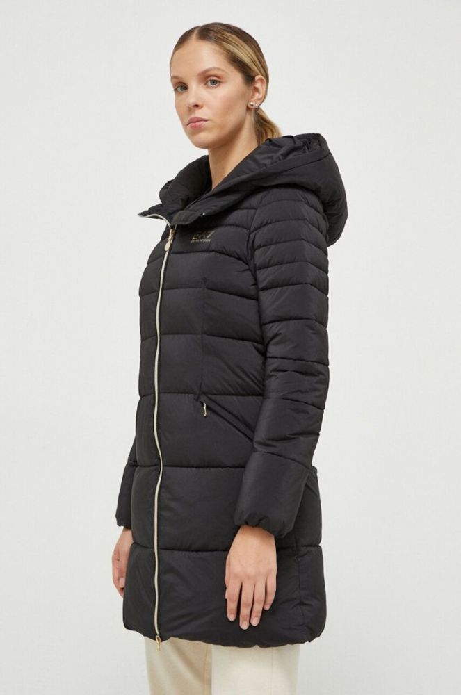Куртка EA7 Emporio Armani жіноча колір чорний зимова (3638295) фото 4