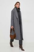 Вовняне пальто MICHAEL Michael Kors колір сірий перехідний двобортний