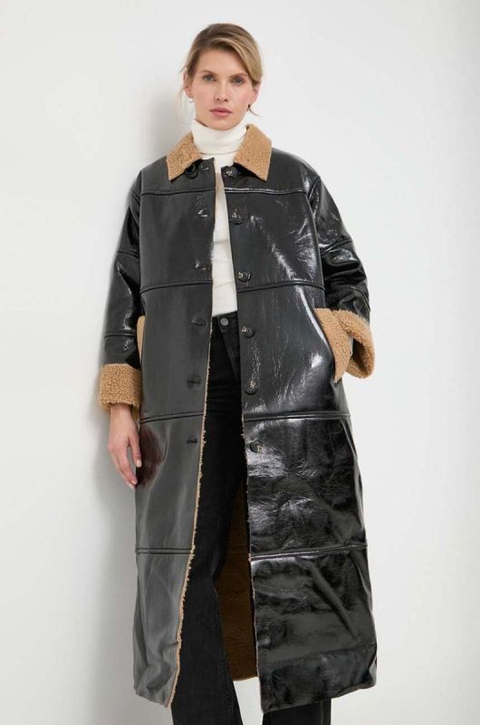 Куртка R?sum? жіноча колір чорний перехідна oversize
