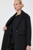 Пальто з домішкою вовни Liu Jo колір чорний перехідний (3577648)