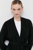 Кардиган з домішкою вовни Liu Jo колір чорний легкий