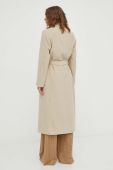 Вовняне пальто Samsoe Samsoe колір бежевий перехідний