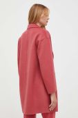 Вовняне пальто Twinset колір рожевий перехідний (3466292)