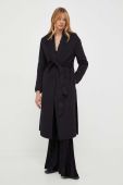 Вовняне пальто Twinset колір чорний перехідний (3466301)