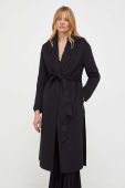 Вовняне пальто Twinset колір чорний перехідний (3466301)