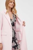 Вовняне пальто Twinset колір рожевий перехідний (3473853)