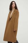Вовняне пальто Herskind колір коричневий перехідний oversize Вовняне пальто Herskind колір коричневий перехідний oversize