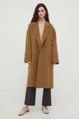 Вовняне пальто Herskind колір коричневий перехідний oversize Вовняне пальто Herskind колір коричневий перехідний oversize