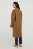 Вовняне пальто Herskind колір коричневий перехідний oversize Вовняне пальто Herskind колір коричневий перехідний oversize
