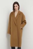Вовняне пальто Herskind колір коричневий перехідний oversize Вовняне пальто Herskind колір коричневий перехідний oversize