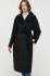 Вовняне пальто Weekend Max Mara колір чорний перехідний двобортний