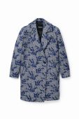 Пальто Desigual 23WWEWA9 WOMAN WOVEN OVERCOAT жіноче колір синій перехідне двобортне Пальто Desigual 23WWEWA9 WOMAN WOVEN OVERCOAT жіноче колір синій перехідне двобортне
