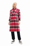 Пальто Desigual 23WWEWAD WOMAN WOVEN OVERCOAT жіноче колір рожевий перехідне двобортне Пальто Desigual 23WWEWAD WOMAN WOVEN OVERCOAT жіноче колір рожевий перехідне двобортне